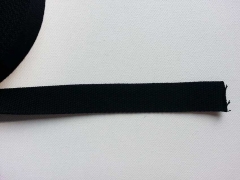 RESTSTCK 161 cm Gurtband Baumwolle 2,5 cm breit, schwarz