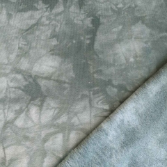 RESTSTCK 49 cm Sweatstoff Batik Muster, khaki