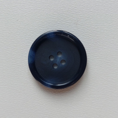 Knopf rund 26 mm 4 Lcher zum Annhen, dunkelblau