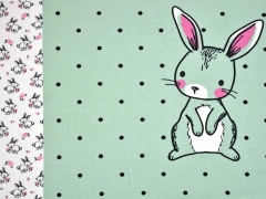 Jersey Hasen Bunny Love Panel 3 in 1, mint