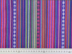 Mexiko Stoff Webware Ethno Look Streifen & Borten, lila
