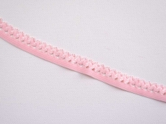 elastisches Band mit Rschenrand 1.5 cm, rosa