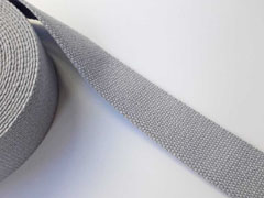 Gurtband Baumwolle 40 mm, hellgrau