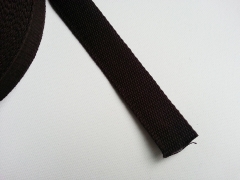RESTSTCK 145 cm Gurtband Baumwolle 2,5 cm breit, dunkelbraun