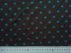 Jersey Sterne 1,4 cm, petrol dunkelgrau