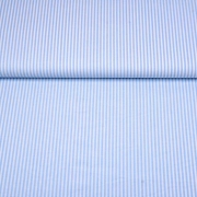 RESTSTCK 23 cm Baumwollstoff Streifen 3 mm garngefrbt, hellblau wei