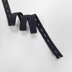 Knopflochband Gummiband Bundgummi elastisch 1,5 cm, schwarz