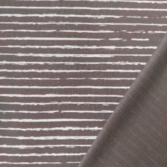 Jerseystoff Streifen blurry stripes, weiss matt dunkelbraun