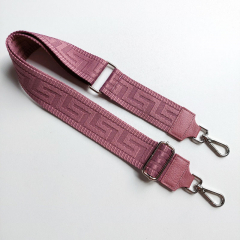 Taschengurt Taschenriemen grafisches Muster- mauve mauve Leder-silber Schnallen