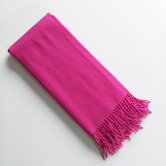 Cashmere Wollschal uni, pink