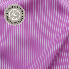 Baumwollstoff weie Lngsstreifen pink Piumino Feeling Albini - Made in Italy
