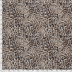 Funktionsjerseystoff Leopardenmuster bi-elastisch, braun beige schwarz