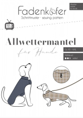 Papierschnittmuster Allwettermantel Hunde Fadenkfer