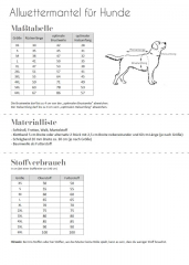 Papierschnittmuster Allwettermantel Hunde Fadenkfer