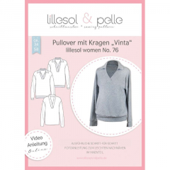 Papierschnittmuster Pullover mit Kragen Vinta Lillesol women No.76