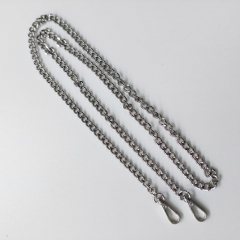 Taschenkette 7 mm Breite Metall mit Karabiner, silber