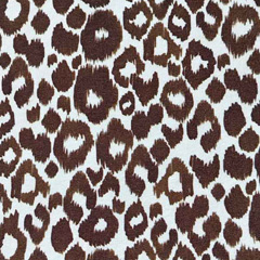 Jerseystoff Leopardenmuster Ikat, braun cremewei