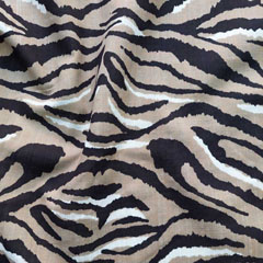 Webware Baumwolle Viskose Stoff Zebramuster Streifen, schwarz braun