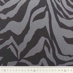 Viskosejersey Stoff Zebramuster Tiger Animal Print, dunkelgrau schwarz