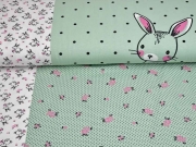 Jersey Hasen Bunny Love Panel 3 in 1, mint