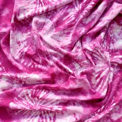 Viskose Jerseystoff Batik Ethno Druck, pink wei