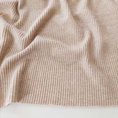 Rippenstrickstoff Strickstoff Rippen meliert, hellbeige natur