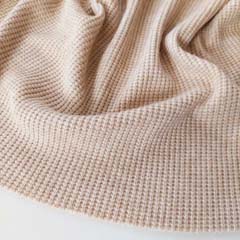 Rippenstrickstoff Strickstoff Rippen meliert, hellbeige natur